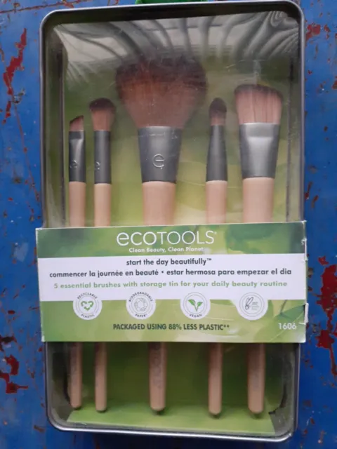 New ECOTOOLS  Start The Day Beautifully 5 Piece Makeup Brush Set Sealed 1606