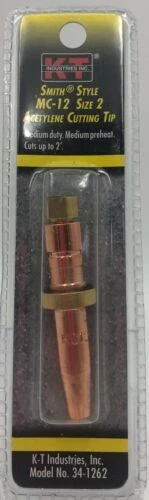 KT Industries Smith Style MC-12 Size 2 Acetylene Cutting Tip - 083905714623