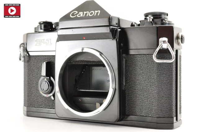 [Near Mint] Canon F-1 Late Model Black Body SLR 35mm Film Camera from Japan