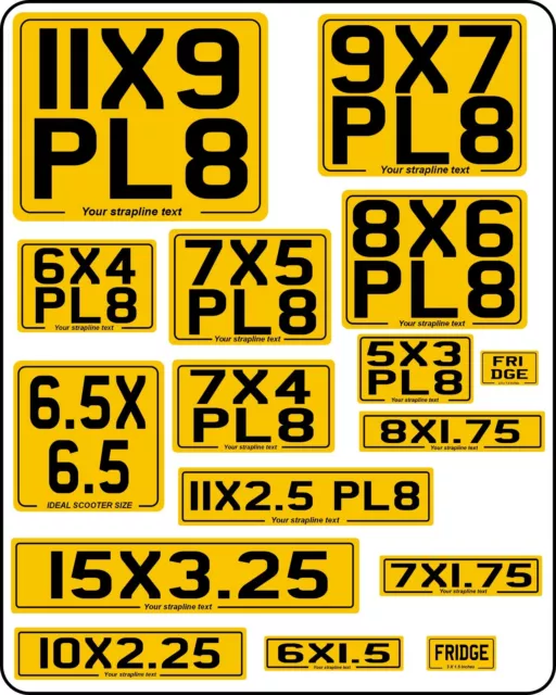 Black Metal Number Plates for sale