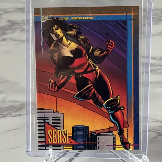 1993 Skybox Marvel Universe Series IV 4 Trading Card #93 Sersi Super Heroes Bin