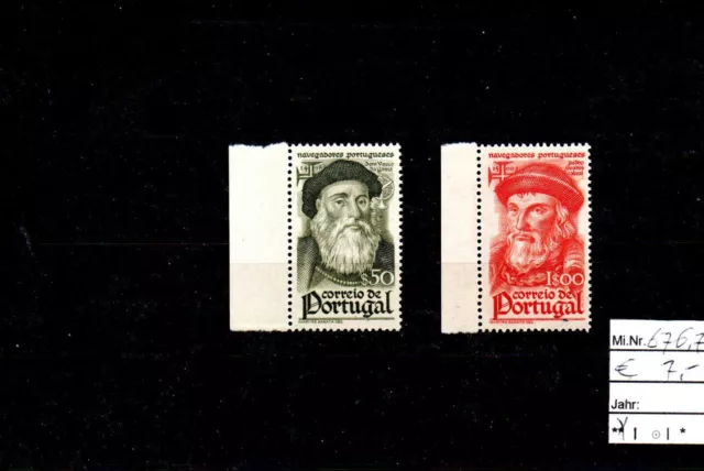 Briefmarken Lot aus Portugal - Postfrisch ** / MNH Mi. 676, 677 jeweils mit Rand