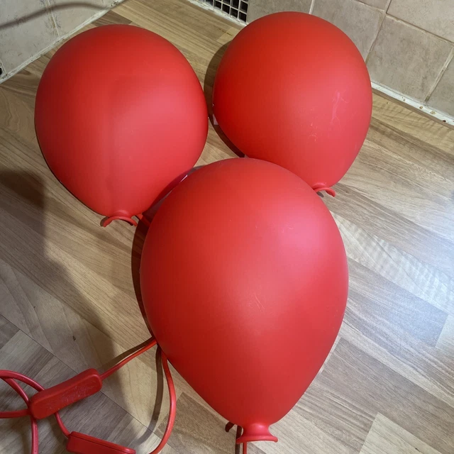 Luci a palloncino Ikea Dromming x3 rosse con lunghezza cavo 2 m