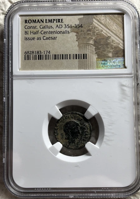 Roman Empire Const. Galius AD 351-354 BI Half-Centenionalis Issue as Cesar