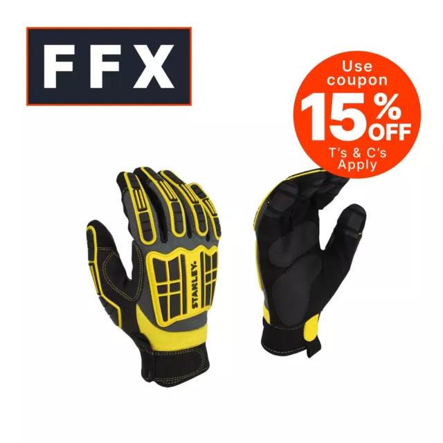 Stanley SY820L EU Extreme Impact Work Gloves Large Superior Grip Protection