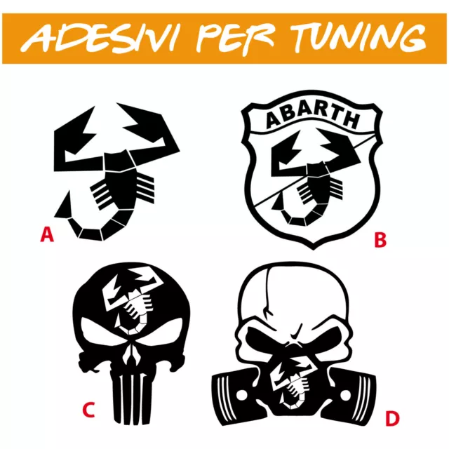 Adesivo Prespaziato Per Auto Tuning Scorpione Abarth