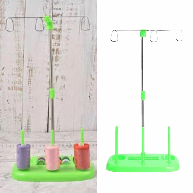Máquina de coser estable 3 conos bobina rosca soporte soporte estante cortador costura