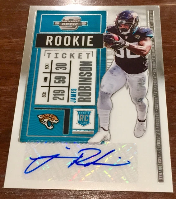 2020 Contenders Optic #203 James Robinson Autograph Rookie Ticket RC Jaguars