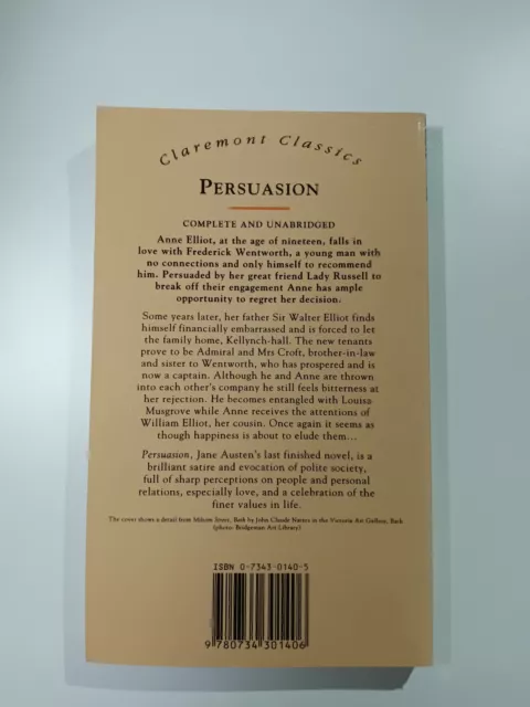 Persuasion Jane Austen Claremont Classics 1999 Vintage Paperback Book 2