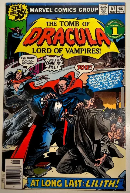 Bronze Age Marvel Comic Tomb of Dracula Key Issue 67 High Grade VF/NM