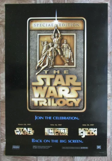 STAR WARS TRILOGY Special Edition 1997 Original Australian movie poster