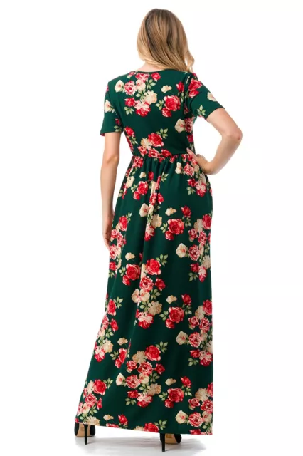 Bella Victoria Boutique NWT Women's Maxi Floral Dress with Pockets 3