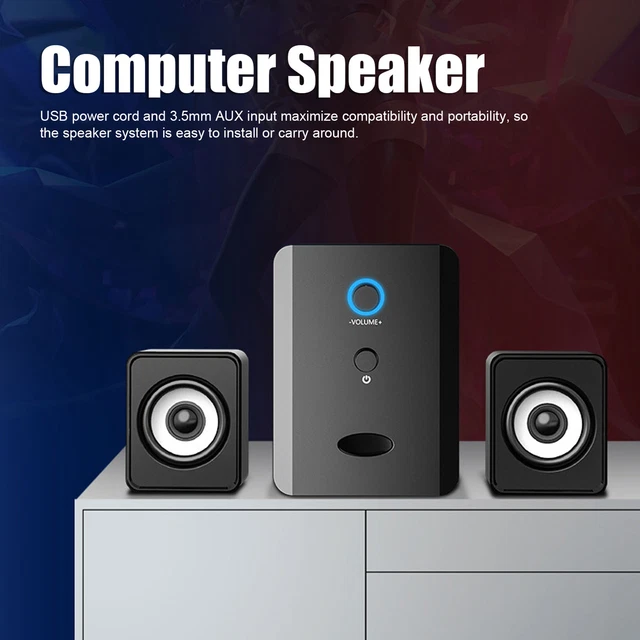 USB POWERED DESKTOP Speakers Computer Speakers With Subwoofer For PC