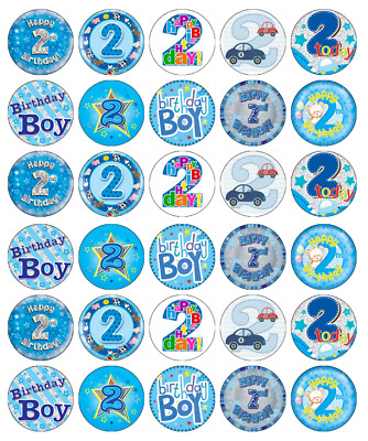 13th Birthday Boy Cupcake Toppers Edible Wafer Paper Fairy Cake Toppers x 30 