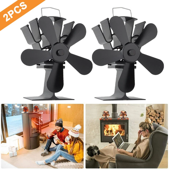 5 Flügel Kaminventilator Kamin Ventilator Ofenventilator Kaminlüfter Holzofen
