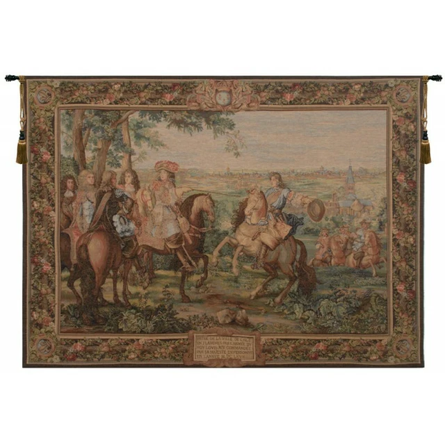 La Prise de Lille Story of King Louis XIV Medieval French Tapestry Wall Art