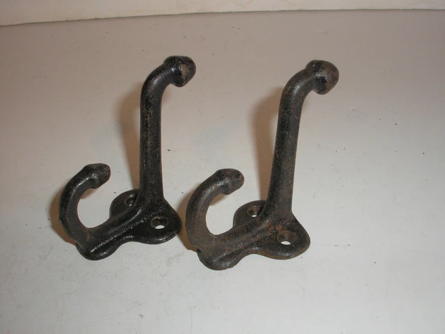Antique Cast Iron Wall Coat/Hat Hooks (pair)