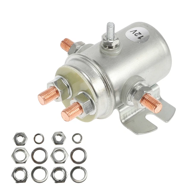 Relais Solénoïde 12V DollaTek - Service Continu 150A - Pour Chariots Golf, Treuils, Marine - SPST Robuste