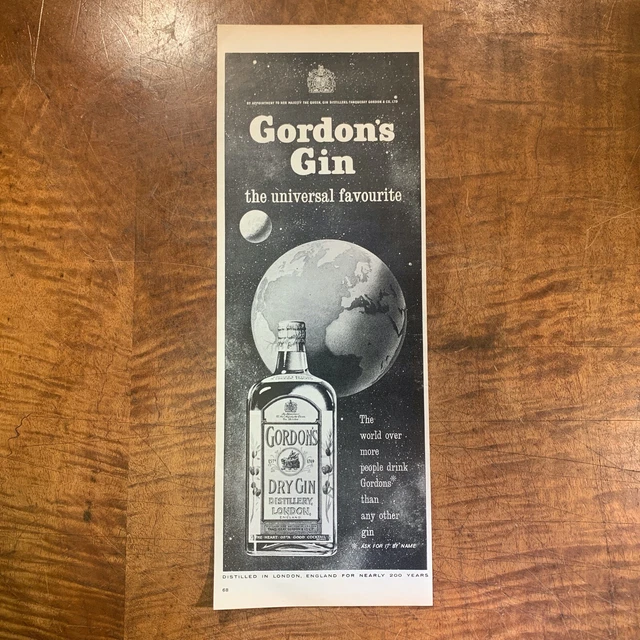 Targa in metallo con stampa artistica di Gordons's Dry Gin