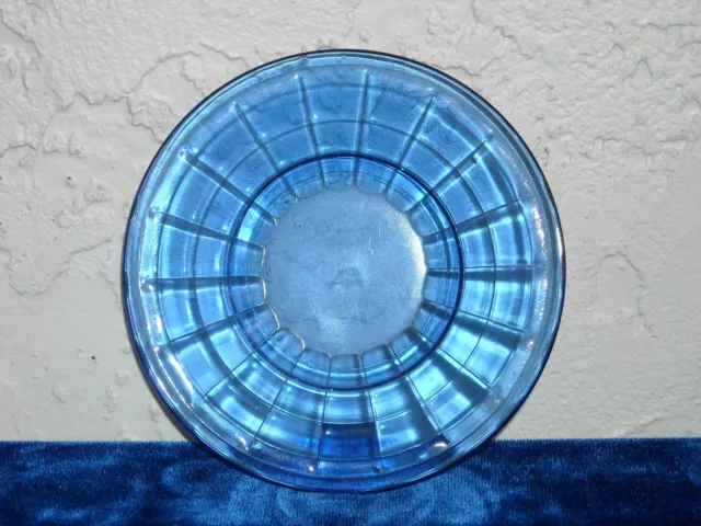 Akro Agate Large Stacked Disc and Interior Panel Plate  Cobalt Blue