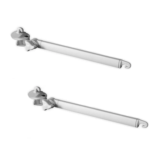 Braccetti Per Tende TENDAGGIMANIA Da Sole A Caduta Esterne In PVC - Colore Bianco - Misura 50 Cm - 1 Coppia Di Braccetti Tenda Regolabili Fino A 180u00b0 4 Viti Autoforanti - Foto 6