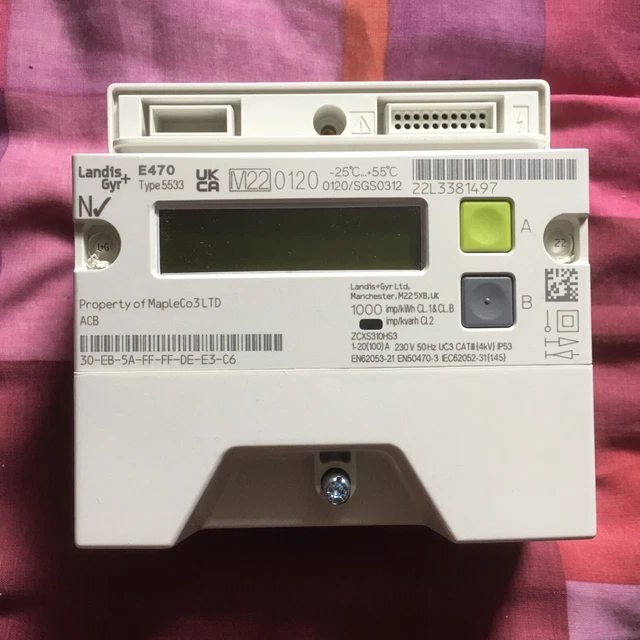 LANDIS+GYR E470 SMART Energy Digital Electric Meter E470 5533 Scratch