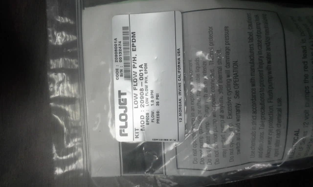 Flojet # 20908-001A Complete Replacement Pump Head for LF11 & LF12 Pumps. 