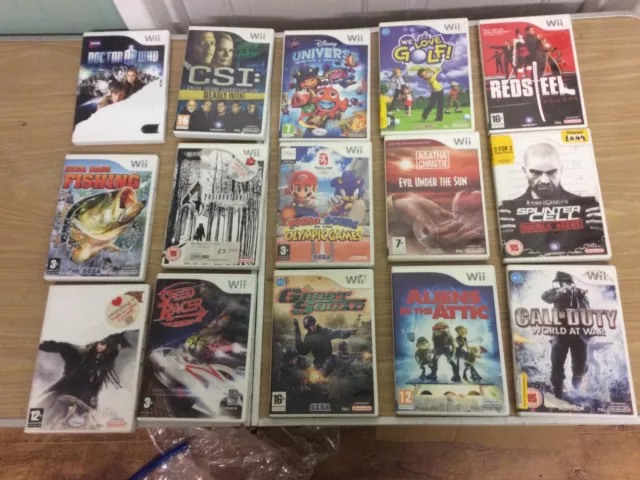 nintendo wii games bundle joblot 15