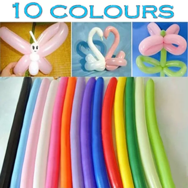 New LONG MAGIC Balloons Different Colours Latex 260Q Traditional Modelling X 100