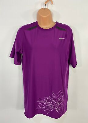 Ragazze Nike Dri-Fit Bambini 13-15 anni XL Violet Run Palestra Sport Atletica T-Shirt Top