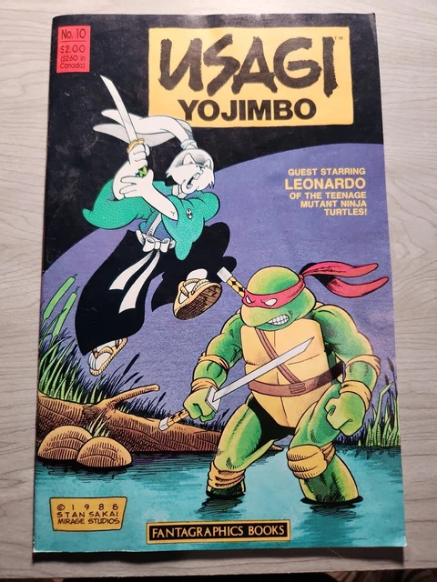 Usagi YoJimbo #10 TMNT app, 1st app Jei-san, Stan Sakai, (Fantagraphics 1988)