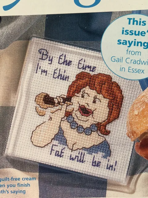 Stitcher’s Sayings Dieting By The Time I’m Thin Funny Cross stitch chart
