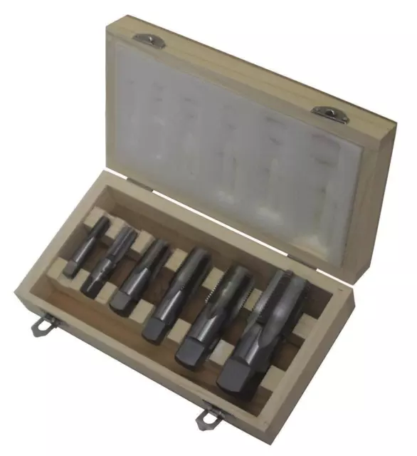 Drill America - DWTPT1/8-1SET 6 Piece NPT Pipe Tap, Carbon Steel, Series , 1/4 ,