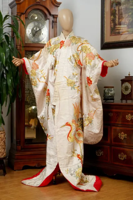 Dear Vanilla Japanese Silk Uchikake Wedding Kimono Women's Japan Made Vintage