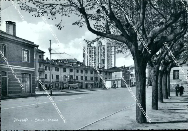 ch77 cartolina pinerolo corso torino piemonte