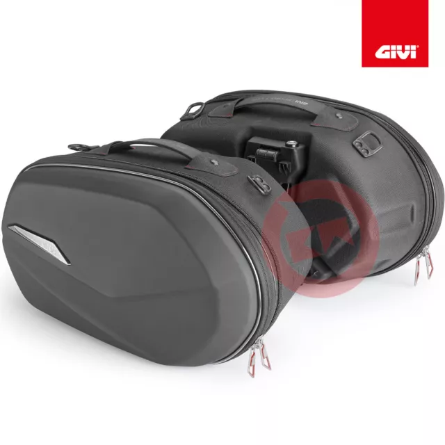 ST609 GIVI Sport T-Range Paar Packtaschen Motorrad Ausziehbar 25+25LT