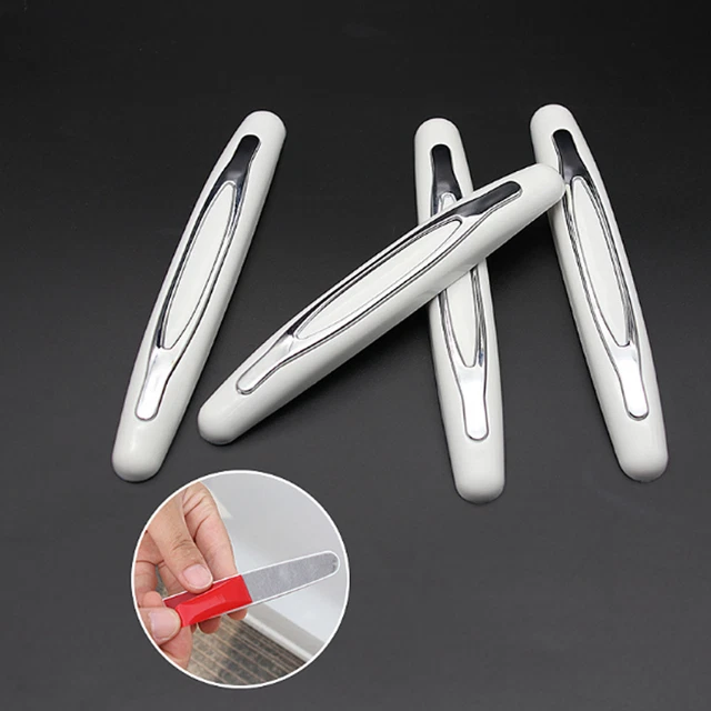 4x Anti-collision Trim Carbon Fiber Car Door Edge Guard Strip Protector Bumper