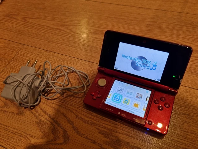Console nintendo 3ds rouge fonctionnelle avec chargeur