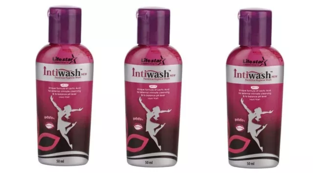 Intiwash New Feminine Hygiene Wash - 50 ml (Pack of 3)