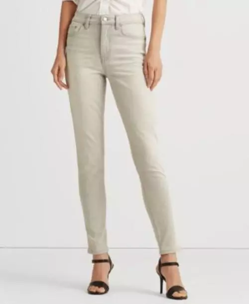 MSRP $100 Ralph Lauren High-Rise Skinny Ankle Jeans Gray Size 8