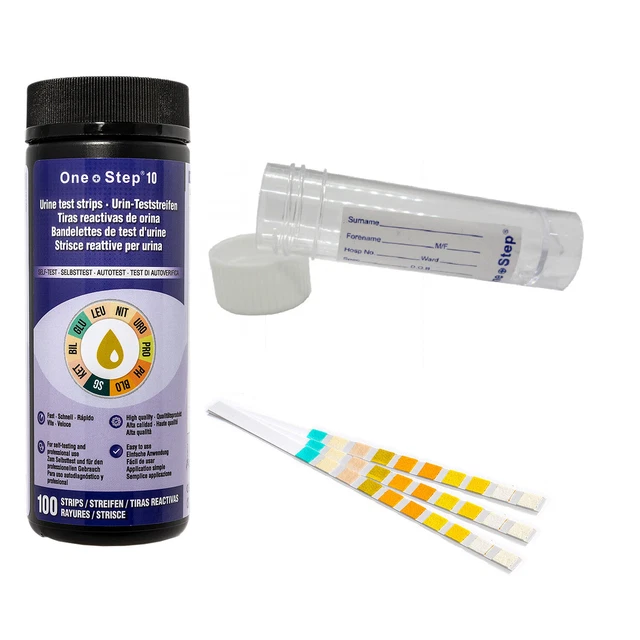 100 X URINE Test Strips 10 Parameter Urinalysis Multi Sticks + Sample