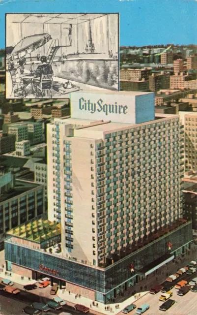 City Squire Motor Inn New York City NY Vintage Postcard Posted 1965