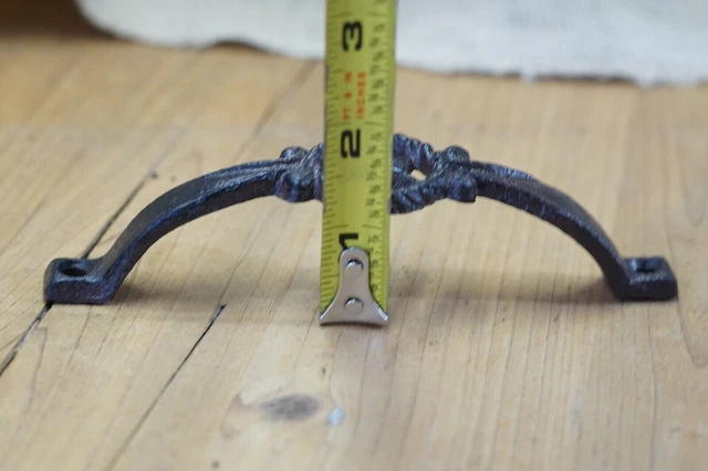 2 Cast Iron RUSTIC Drawer Pulls Handle Texas Star Fancy Western Cowboy Cabinet 5