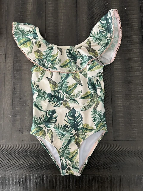 Janie and Jack Tropical Print One Piece swim suit size 4