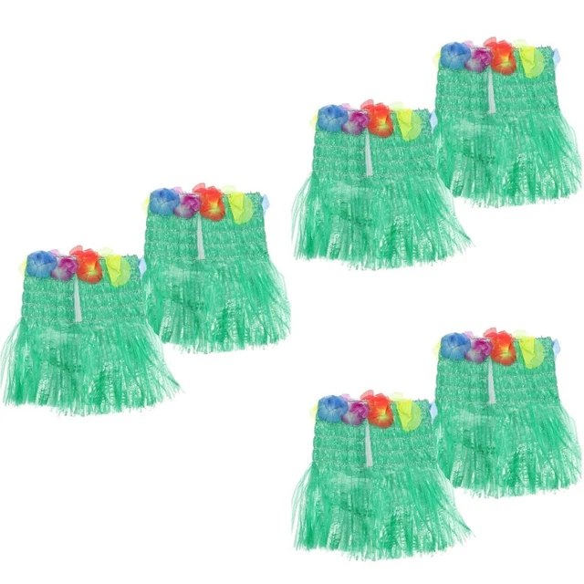 hawaii straw skirt 6 pièces unique décoratif jupe de danse luau pour accessoire
