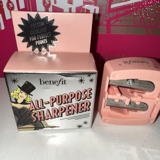 Benefit Cosmetics All Purpose Dual-Hole Sharpener PINK! Nigelnagelneu Spitzer 2