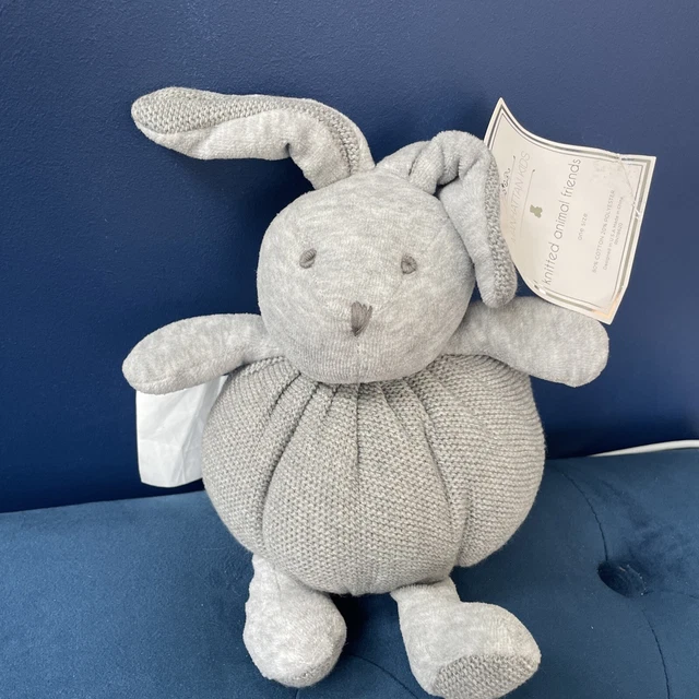 Knitted Grey Rabbit MANHATTAN KIDS LLC Round Knitted Bunny Rabbit grey new with tag soft ...
