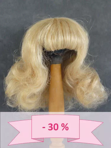 -30% PROMO - PERRUQUE pour POUPEE T1 (18 cm) 100% Cheveux naturels  - BRAVOT