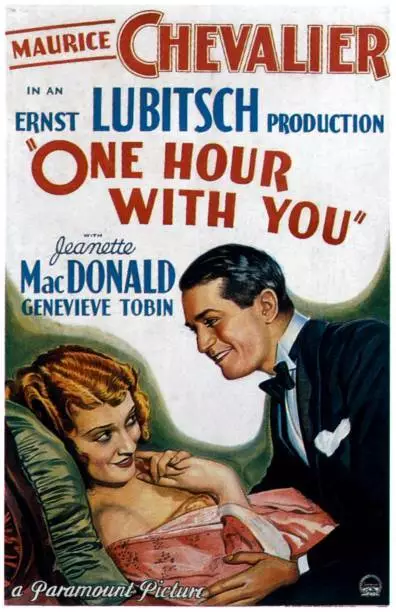 One Hour With You Poster Jeanette Macdonald Maurice 1932 Old Movie Photo