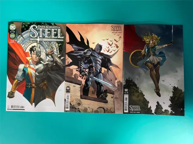 3x DARK KNIGHTS OF STEEL Comic # 6~ DC ~ VARIANT A B C 1:25 ~ NM / UNREAD
